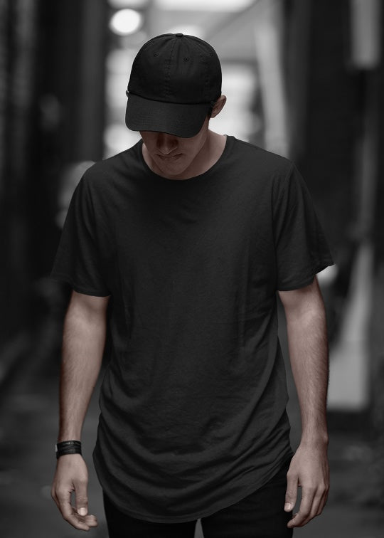 Solid Men Half Sleeve T-Shirt Black