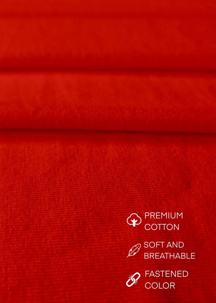 Solid Women Half Sleeve Crop Top - Candy Red