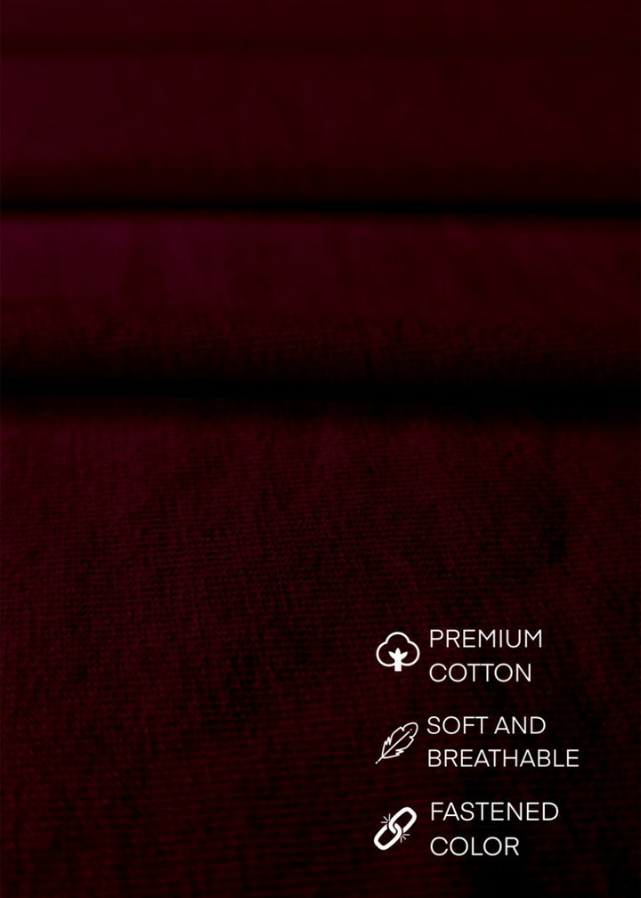 Solid Women Half Sleeve Crop Top - Wine