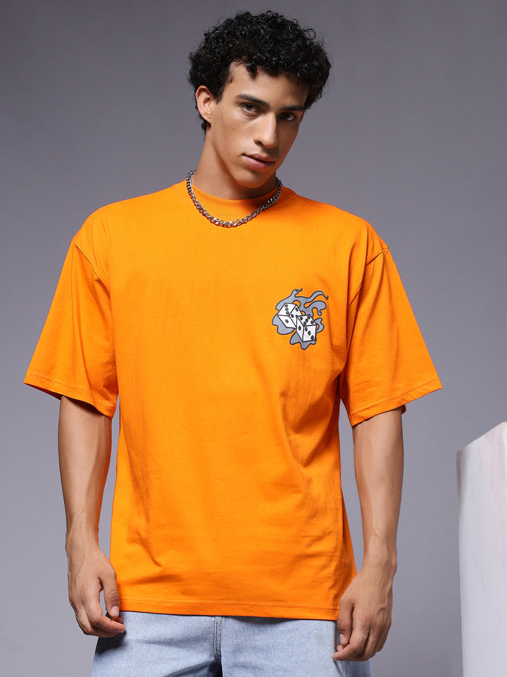 Dice Puff Printed Men Premium Oversized T-shirt