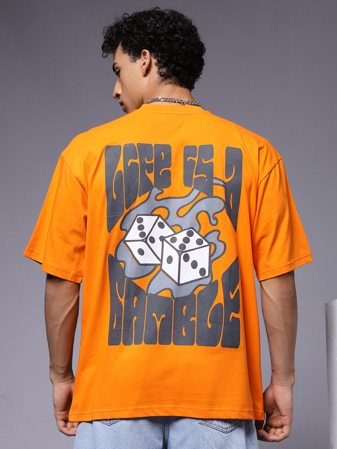 Dice Puff Printed Men Premium Oversized T-shirt
