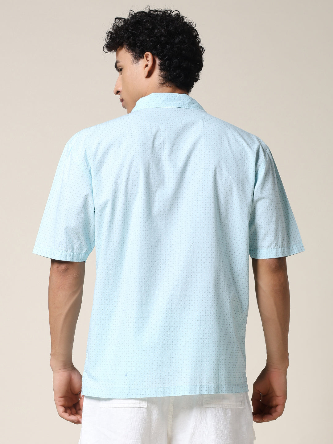 Mens Half Sleeve Casual Shirt  – Sky