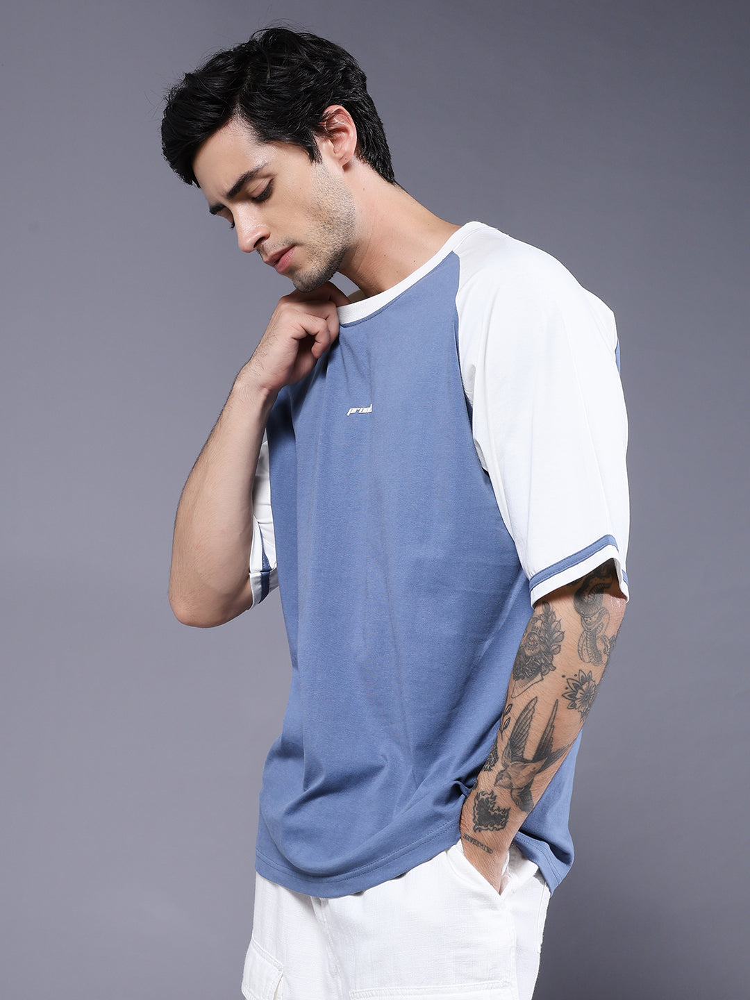 Men Oversized Colorblock T-Shirt