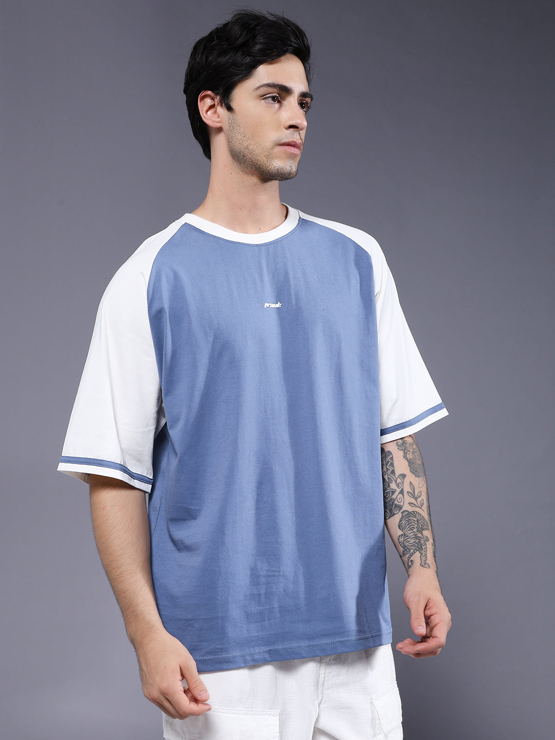 Men Oversized Colorblock T-Shirt