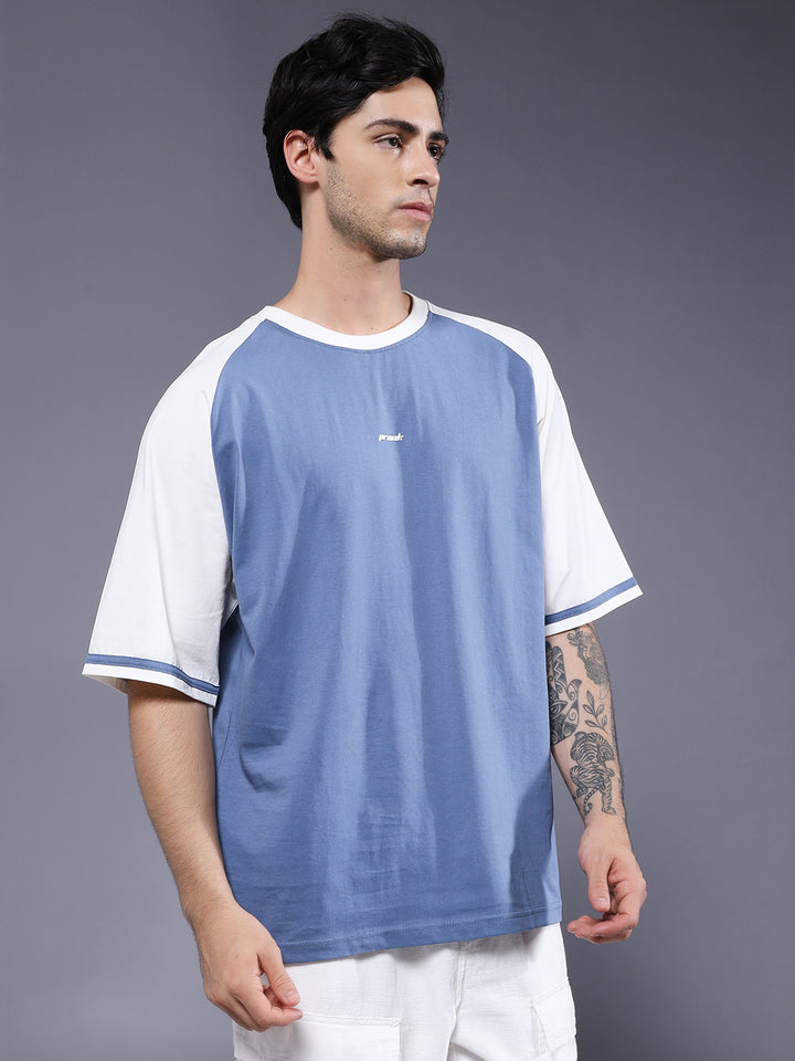 Men Oversized Colorblock T-Shirt