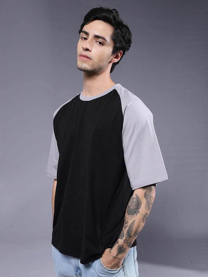 Men Oversized Colorblock T-Shirt