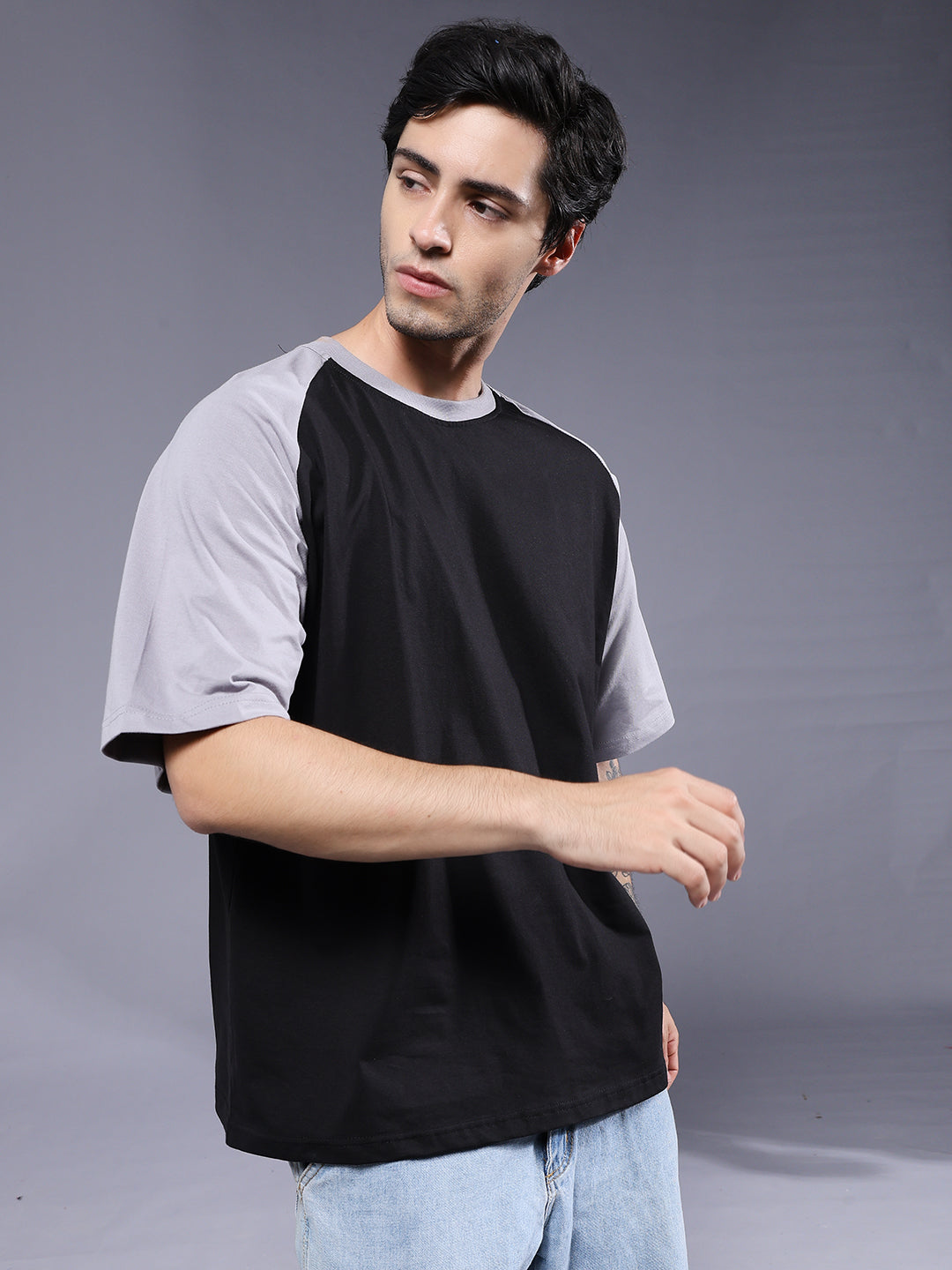 Men Oversized Colorblock T-Shirt