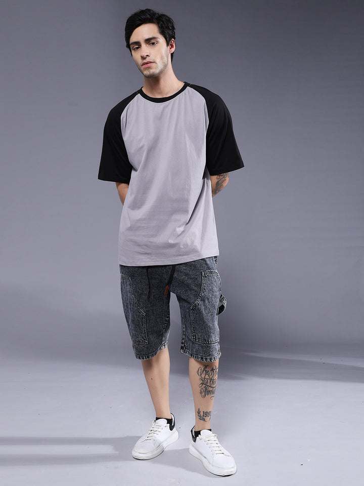 Men Oversized Colorblock T-Shirt