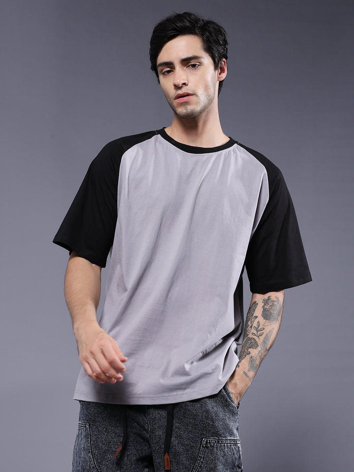 Men Oversized Colorblock T-Shirt