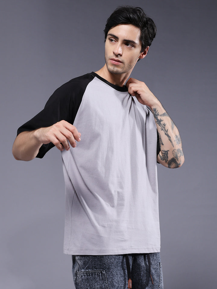 Men Oversized Colorblock T-Shirt