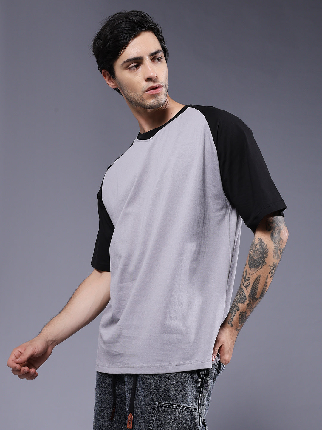 Men Oversized Colorblock T-Shirt