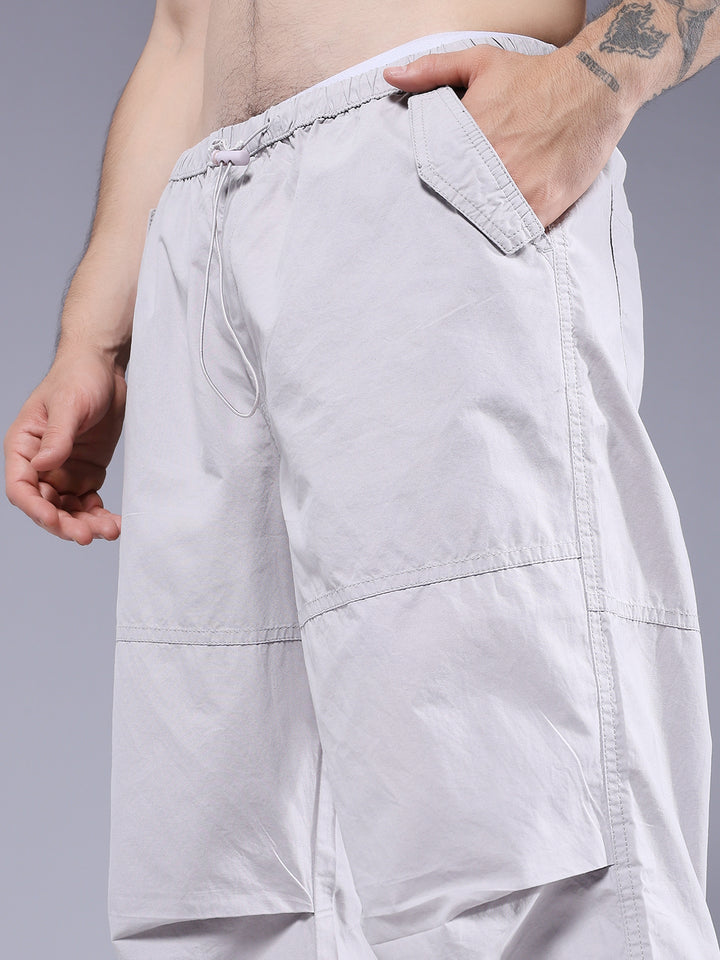 Parachute Pants For Men - Ash Grey
