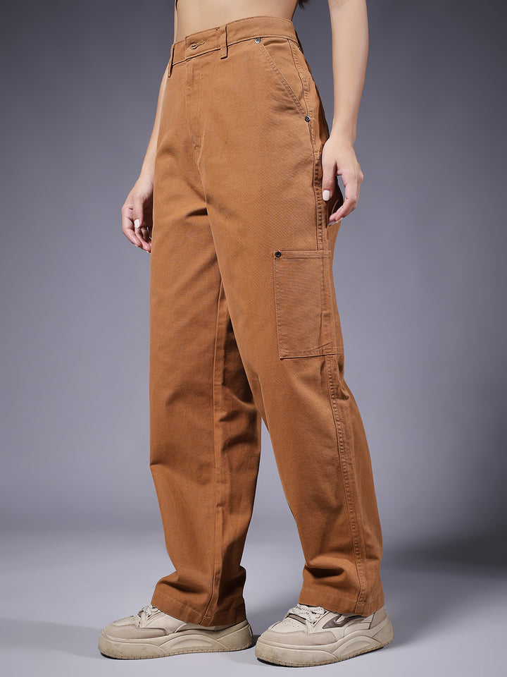 Women Carpenter Pants - Brown