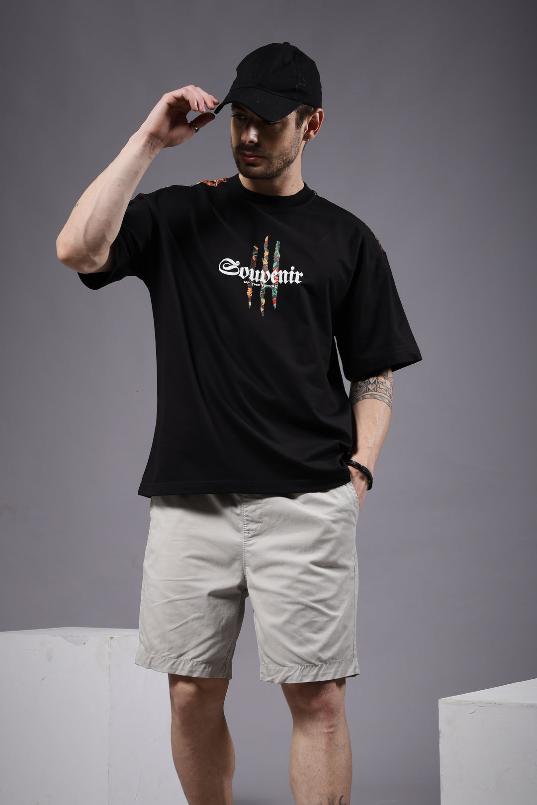 Souvenir Puff Printed Men Oversized Terry T-shirt
