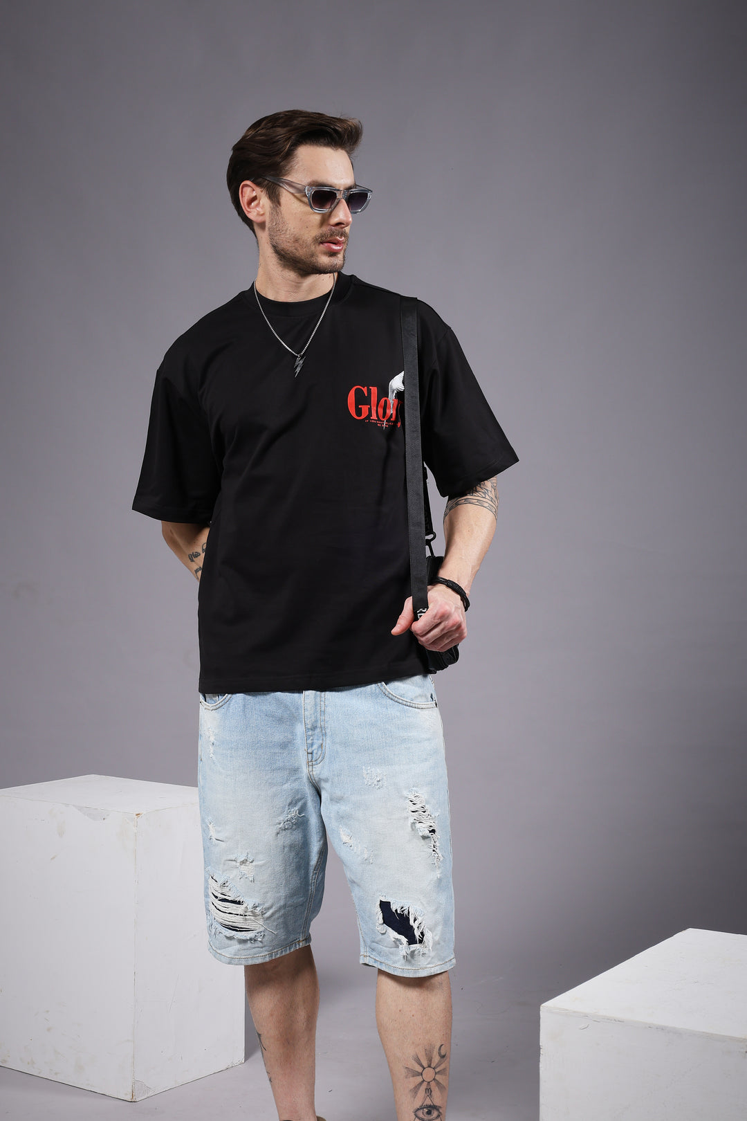 Glory Puff Printed Men Oversized Terry T-shirt