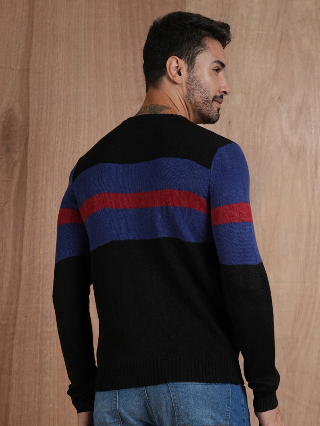 Bold Stripe Classic Knitted Pullover