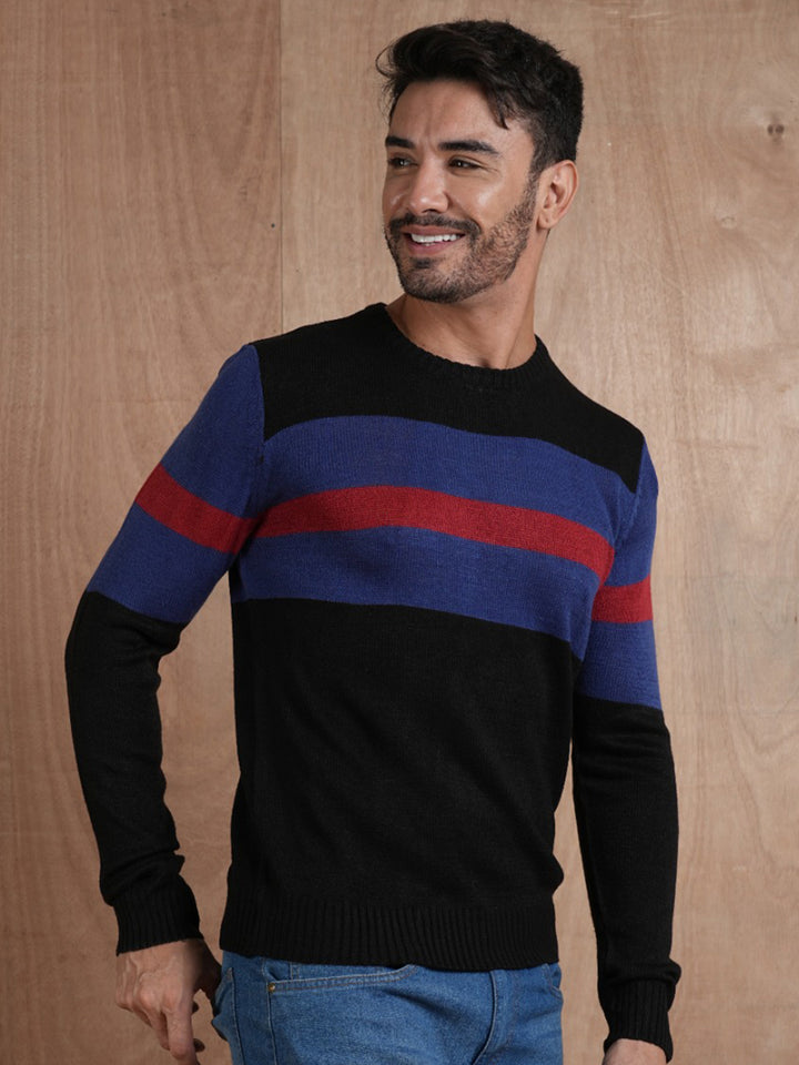 Bold Stripe Classic Knitted Pullover