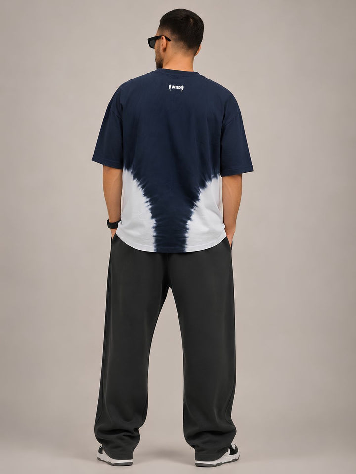 Men Retro Wash Puff Printed Oversized T-Shirt