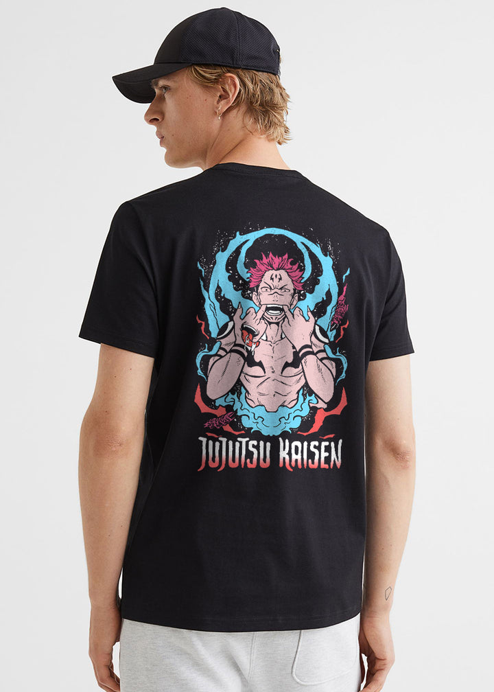 Jujutsu Kaisen Men Black Half Sleeve T-Shirt