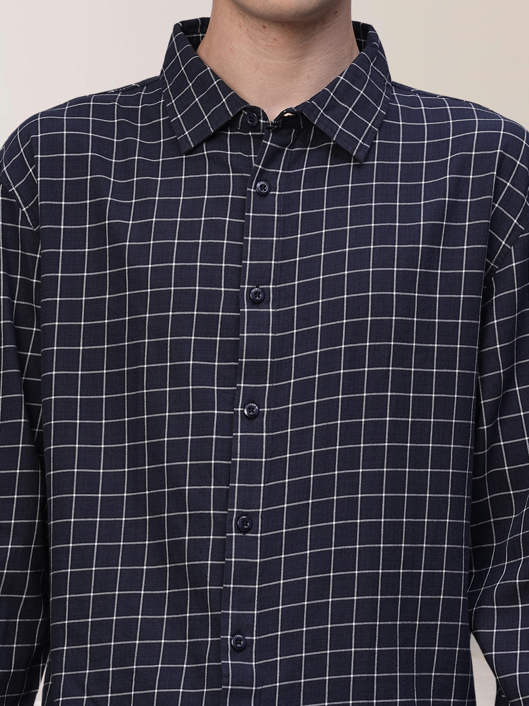 Pronk Men Full Sleeve Check Shirt