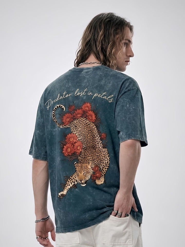 PREDATOR Men Retro Wash Oversized Fit T-Shirt