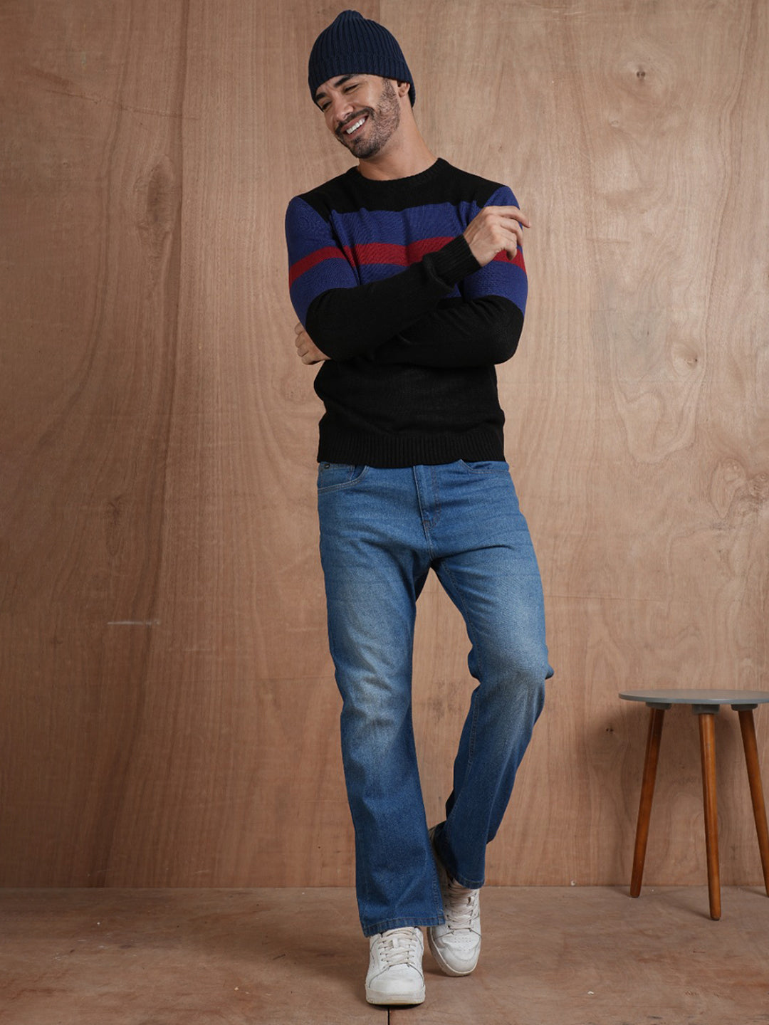 Bold Stripe Classic Knitted Pullover