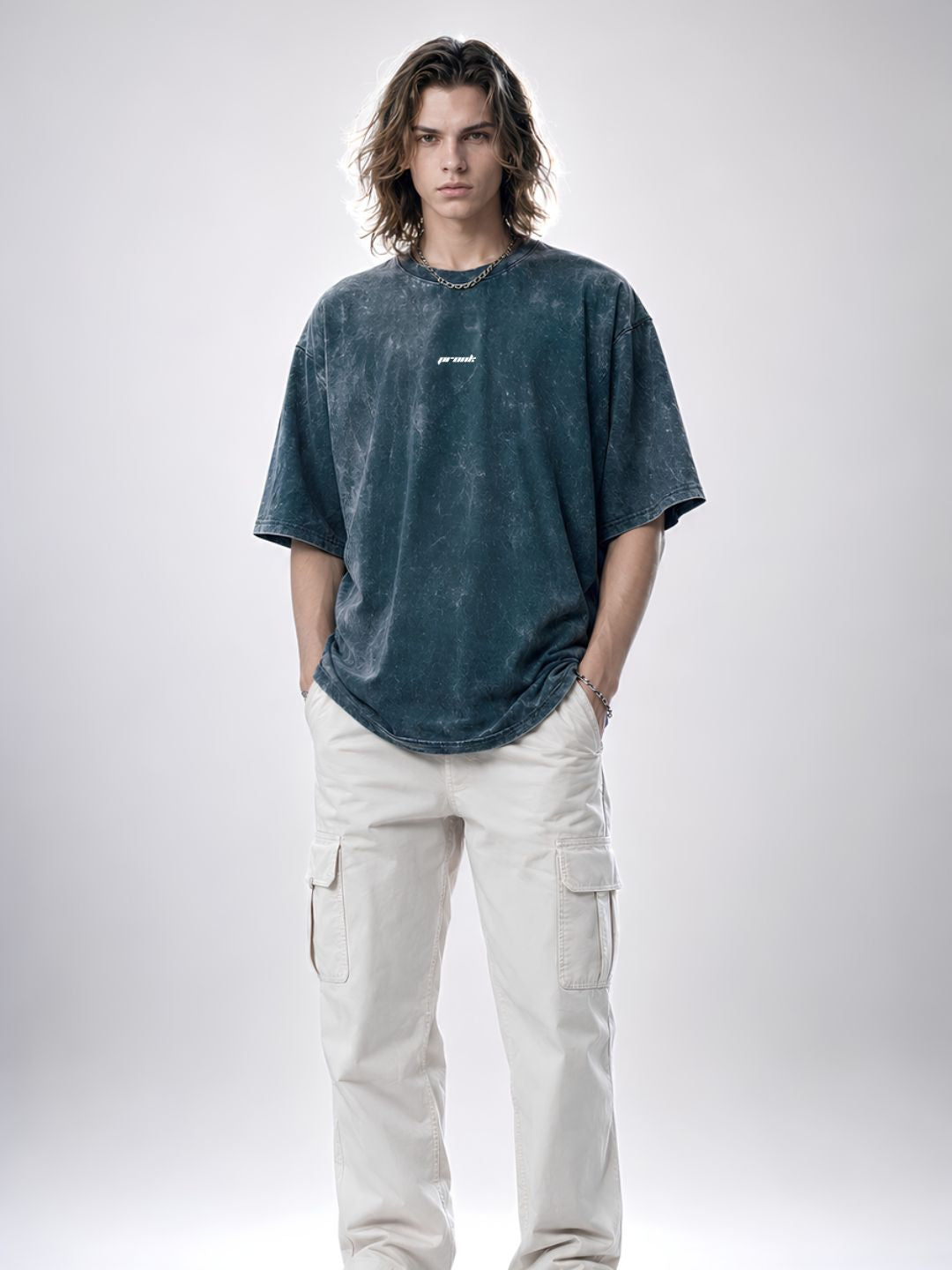 PREDATOR Men Retro Wash Oversized Fit T-Shirt