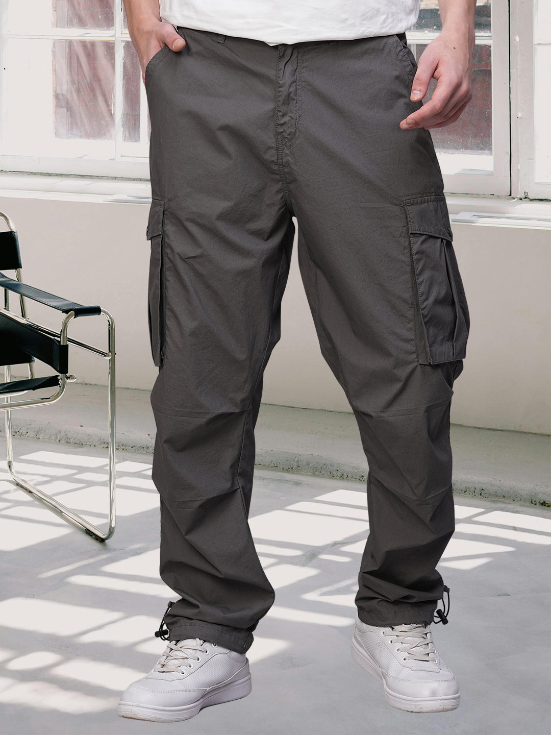 Parachute Pants For Men - Dark Grey