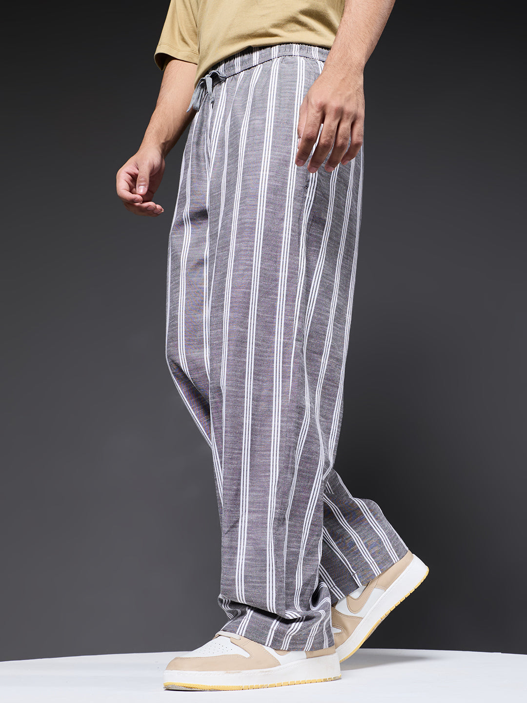 Men Striped lounge pants