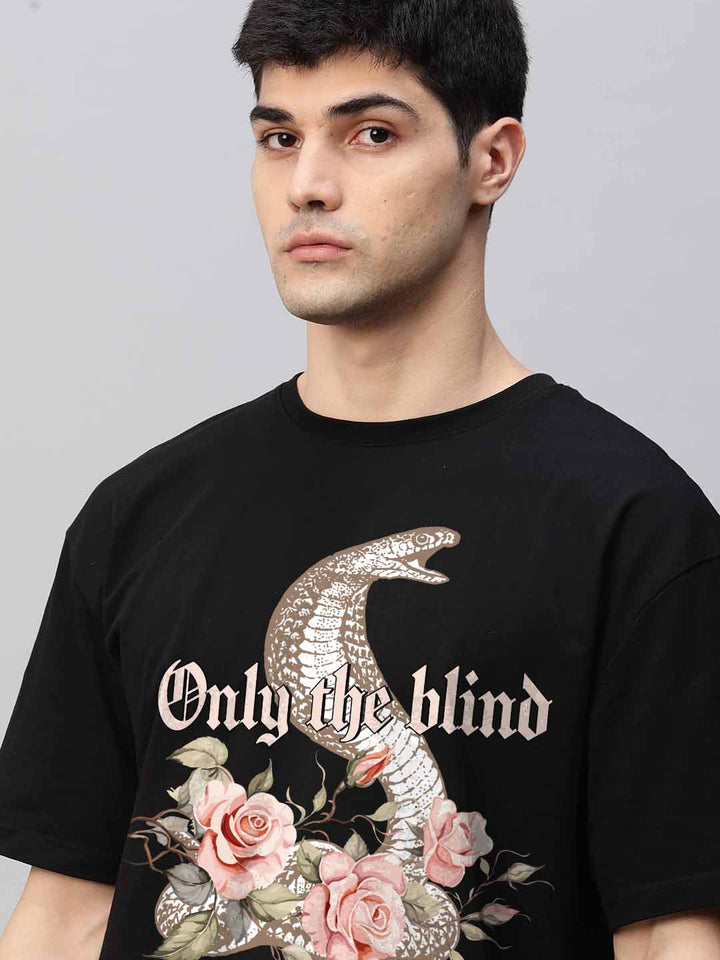 Only The Blind Men Oversized Printed T-Shirt