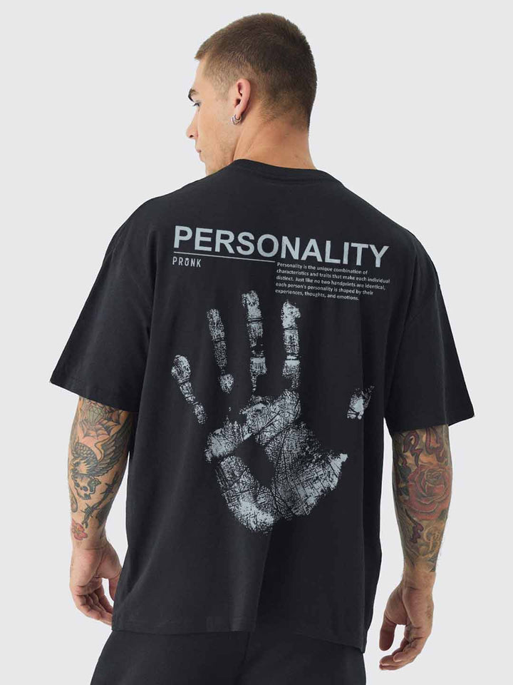 Personality Men Oversized Printed T-Shirt