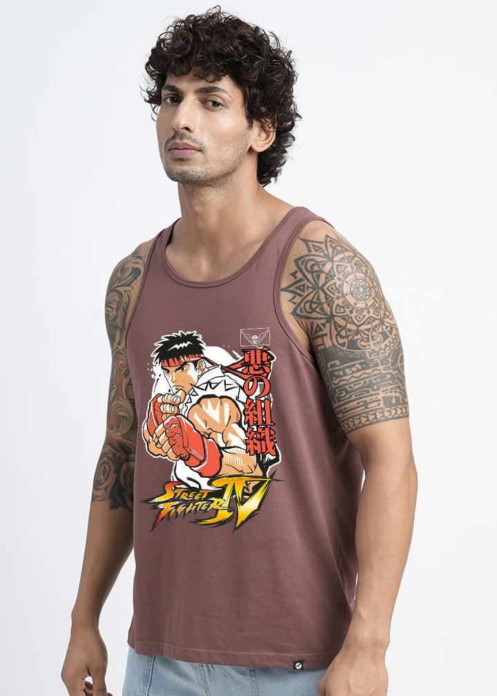 RYU Street Fighter Mens Printed Vest