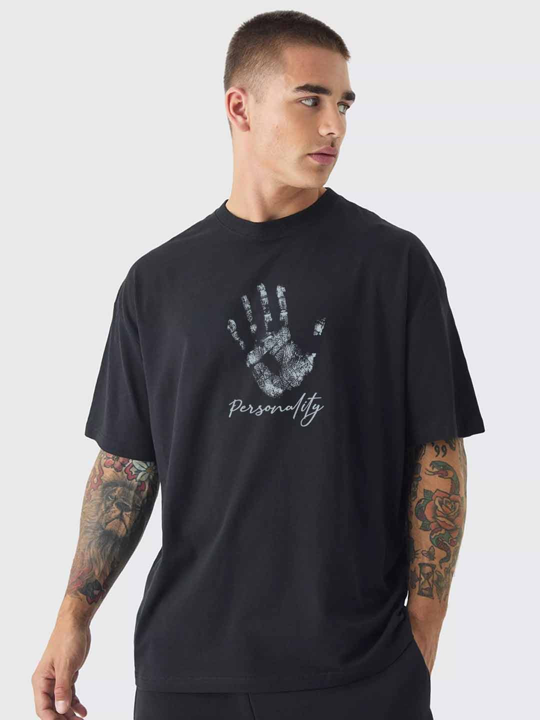 Personality Men Oversized Printed T-Shirt