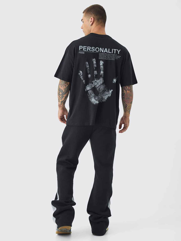 Personality Men Oversized Printed T-Shirt