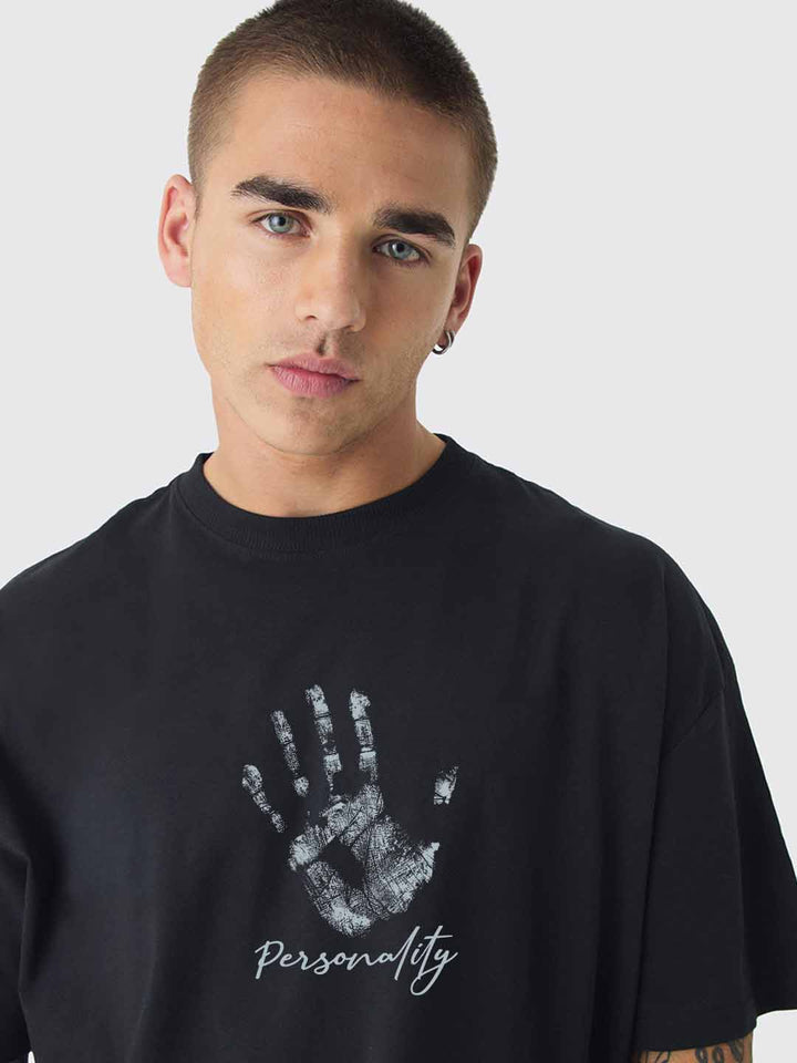 Personality Men Oversized Printed T-Shirt