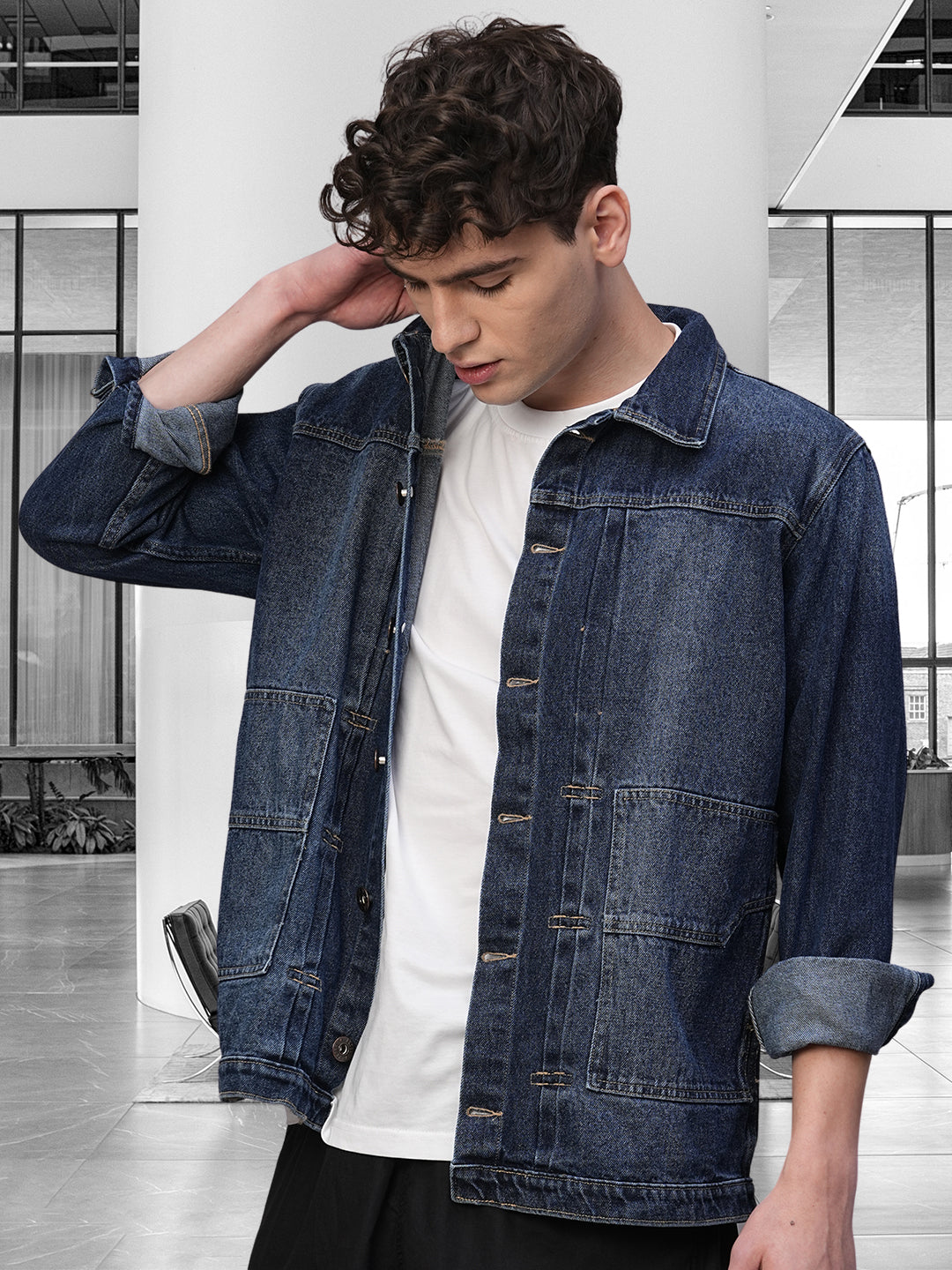 Distress Men jacket - Denim