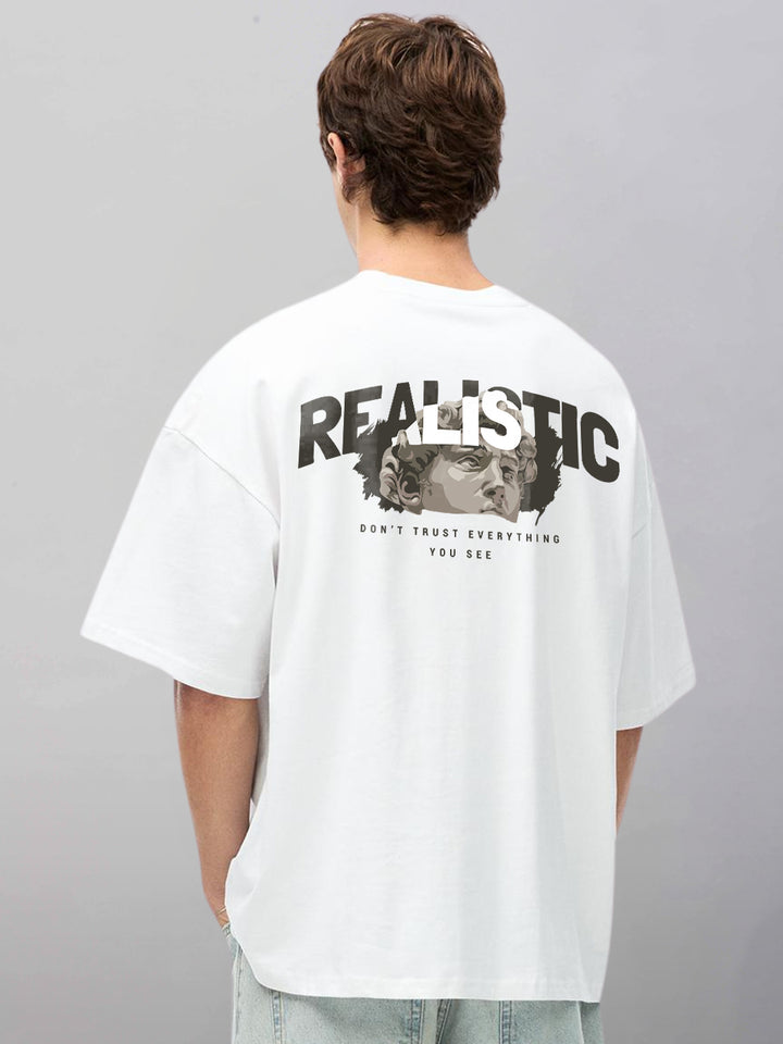 Realistic Men Oversized Printed T-Shirt