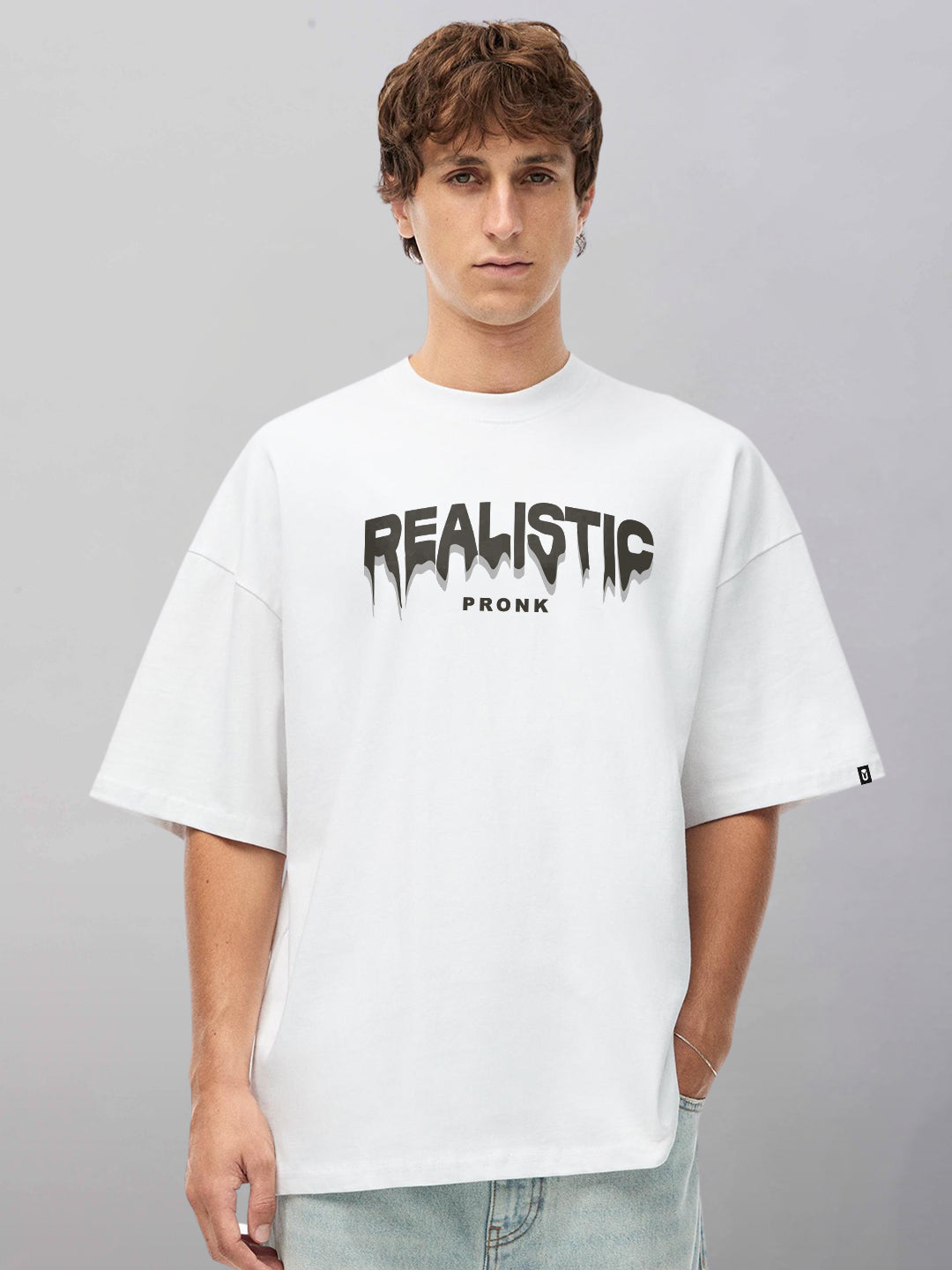 Realistic Men Oversized Printed T-Shirt