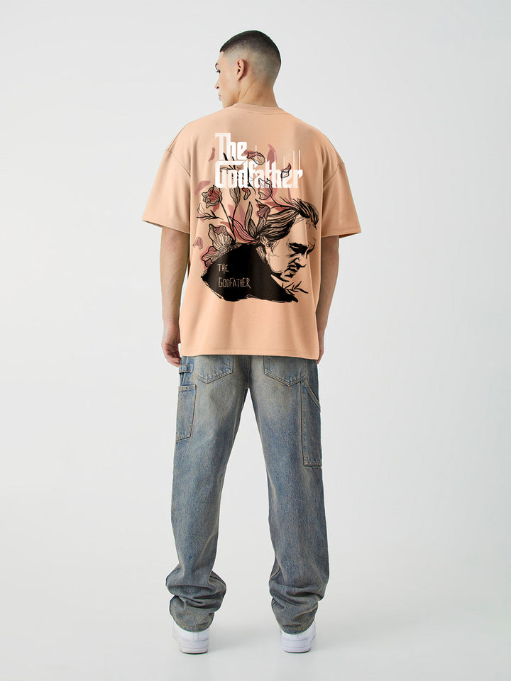 The God Father Men Oversized Printed T-Shirt