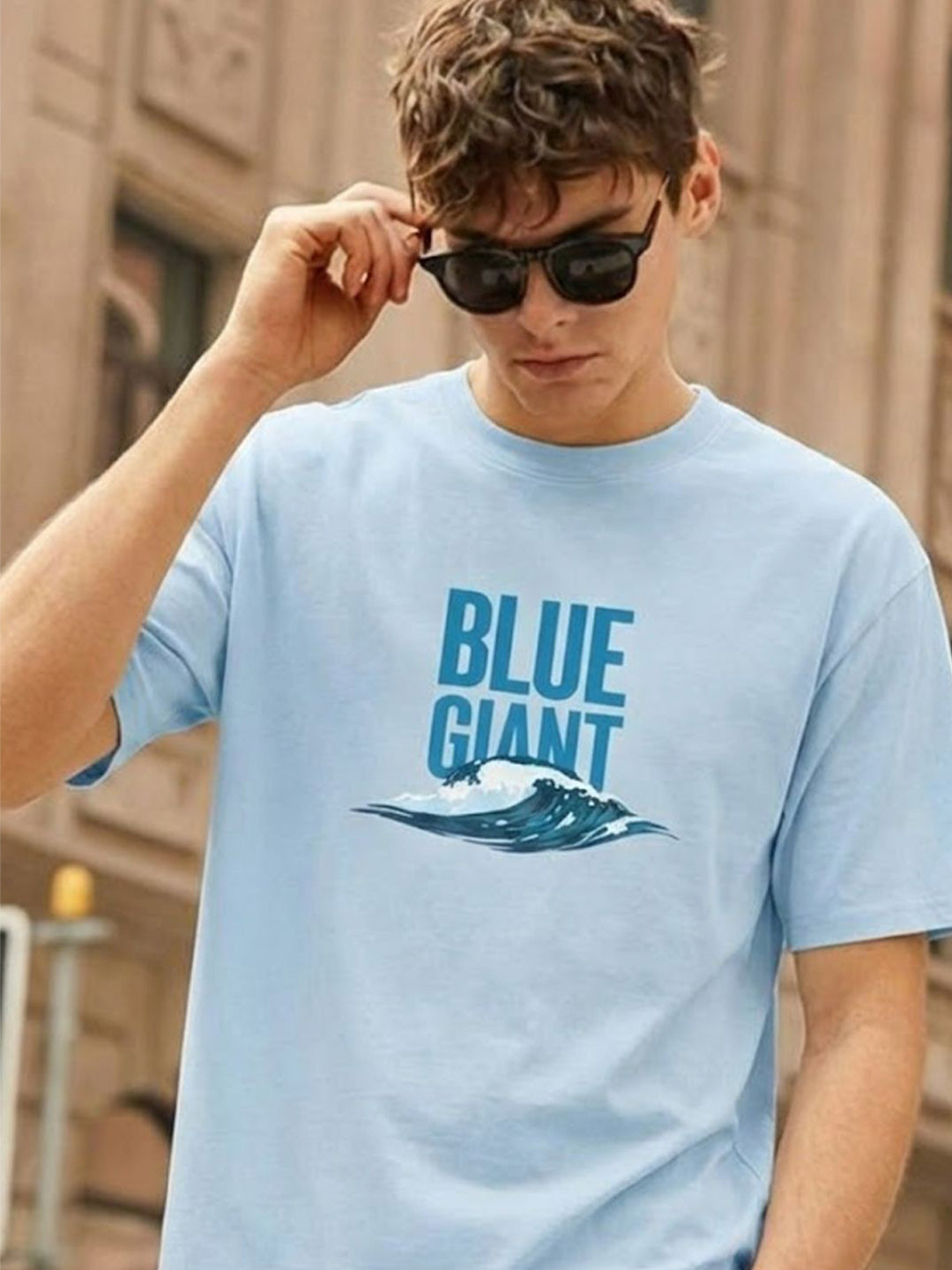 Blue Giant Men Oversized Printed T-Shirt – pronk.in