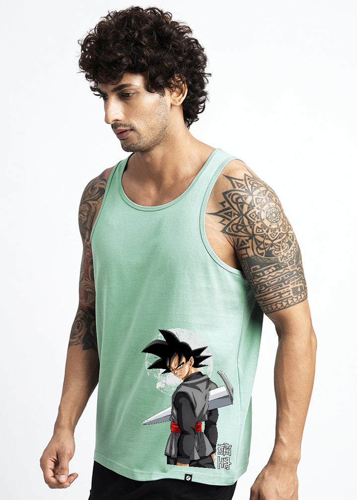 Black Goku Mens Printed Vest