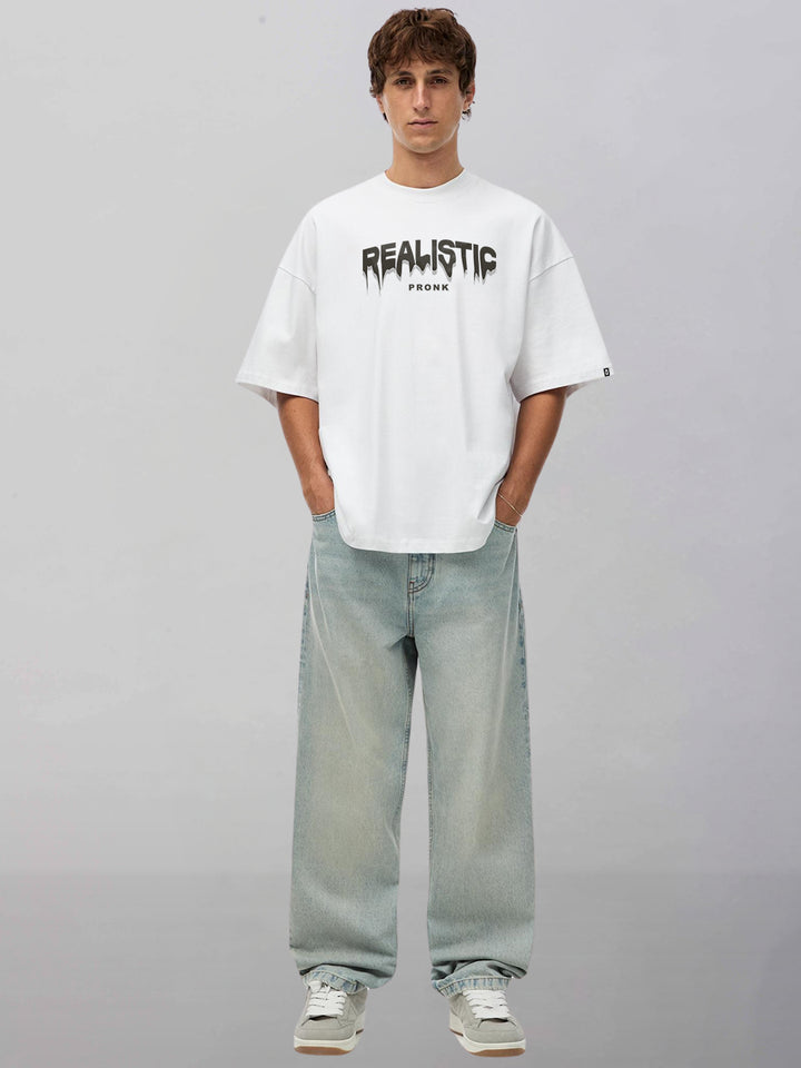 Realistic Men Oversized Printed T-Shirt