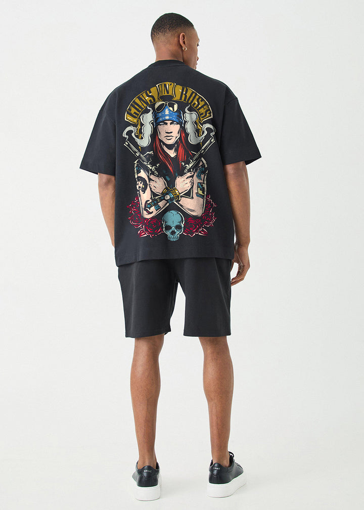 Guns N Roses Men Oversized Printed T-Shirt