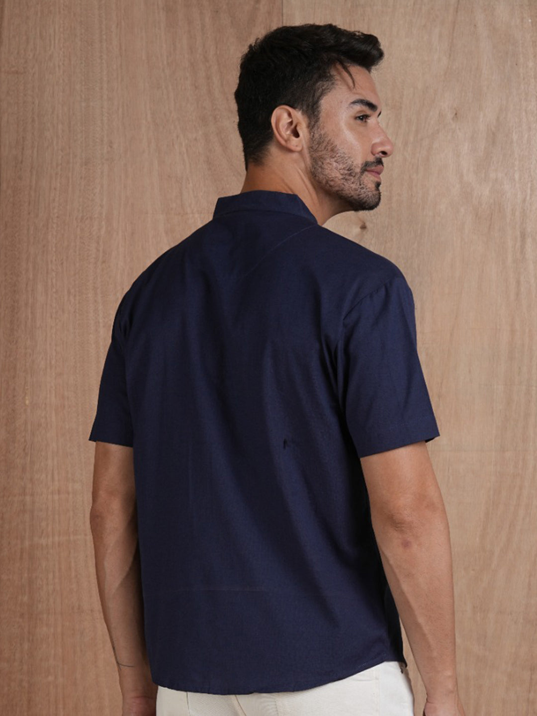 Men's Half Sleeves Shirt - Navy