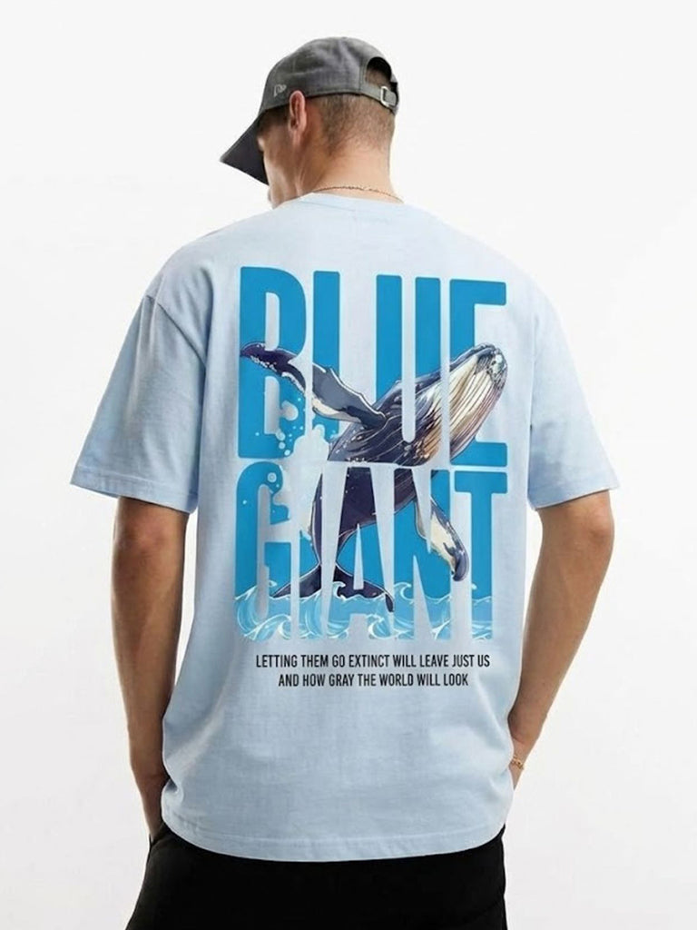 Blue Giant Men Oversized Printed T-Shirt – pronk.in