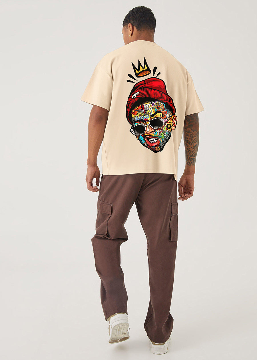 Thug Life Men Oversized Printed T-Shirt