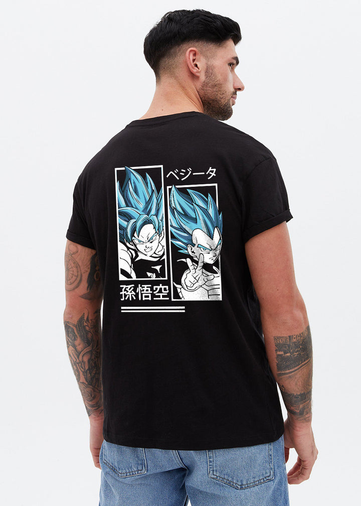 Songoku Men Regular Fit Black Half Sleeve T-Shirt