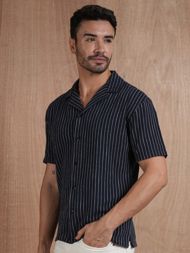 Men's Half Sleeves Shirt - Blue