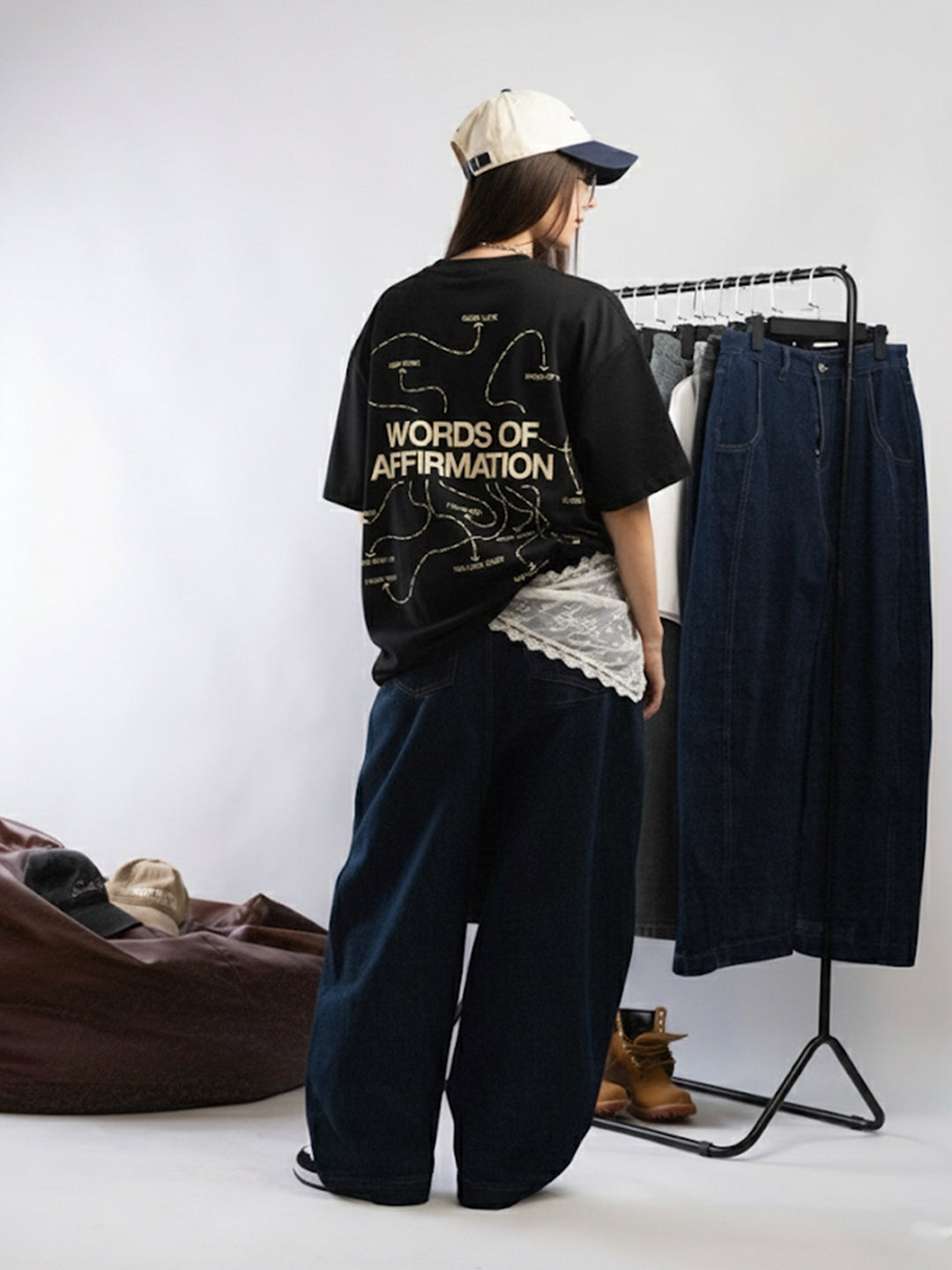 WORDS OF AFFIRMATION Women Premium Oversized Terry T-shirt