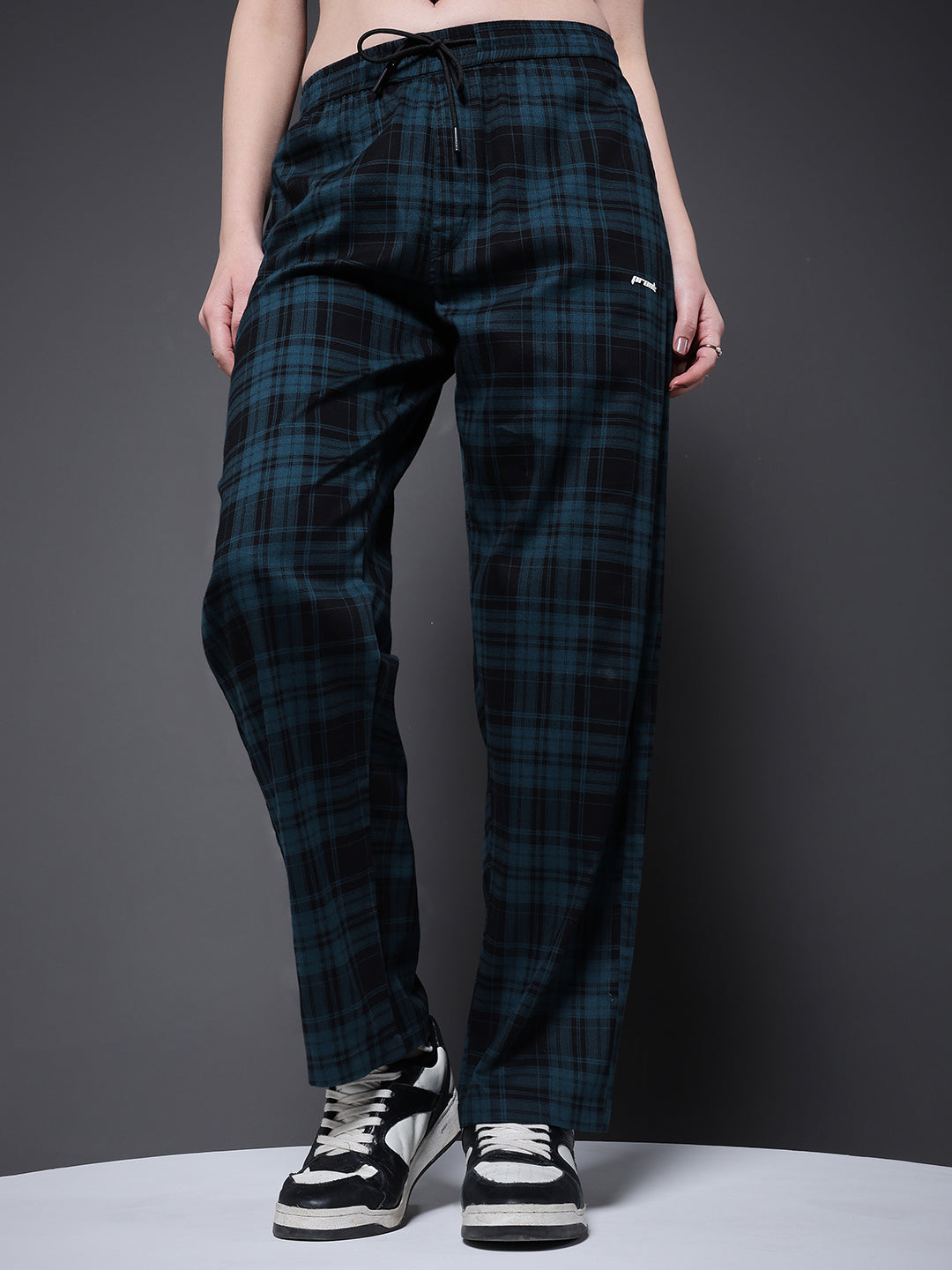 Women chequered lounge pants